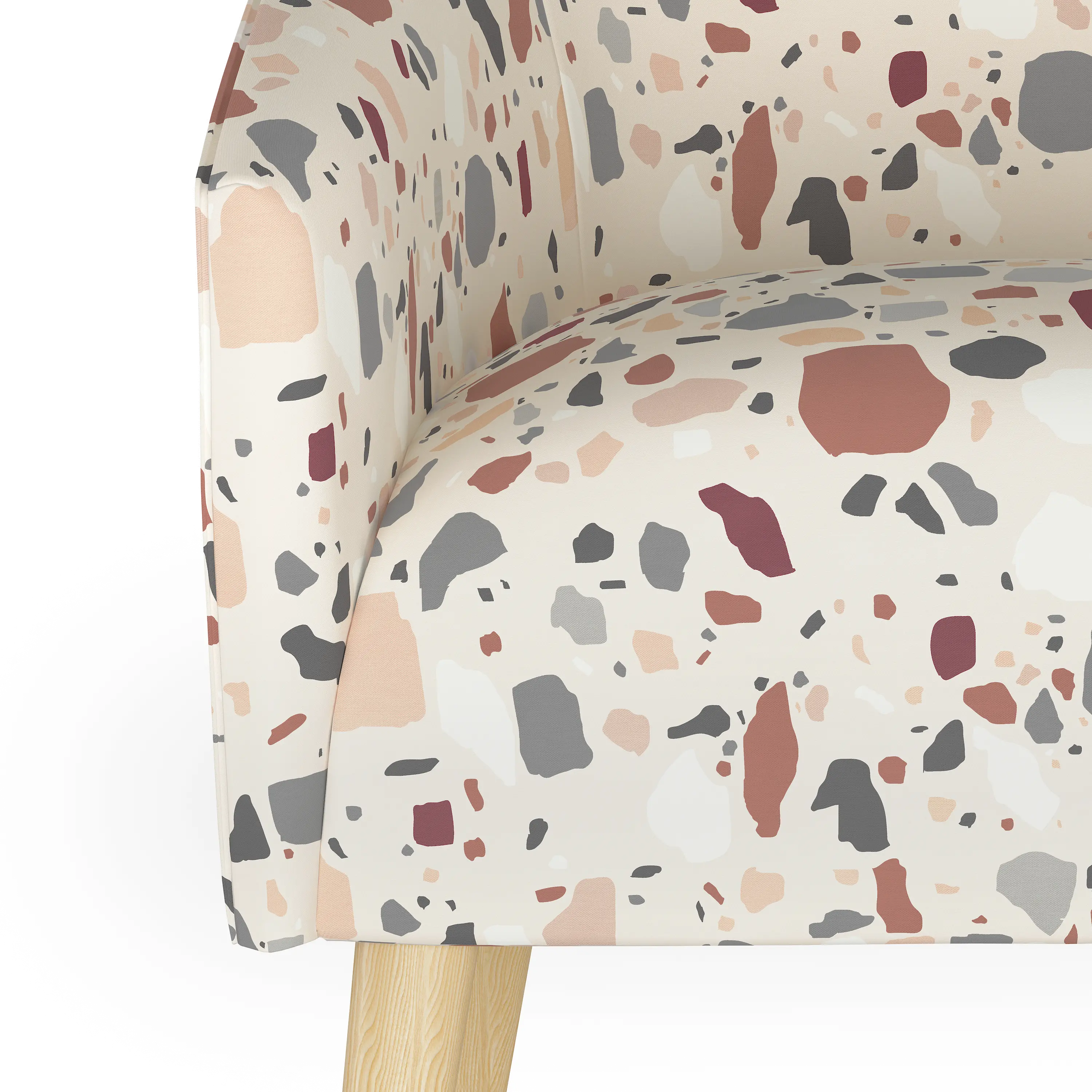 47-1NATTRZRST Terrazzo Rust Deco Accent Chair-5