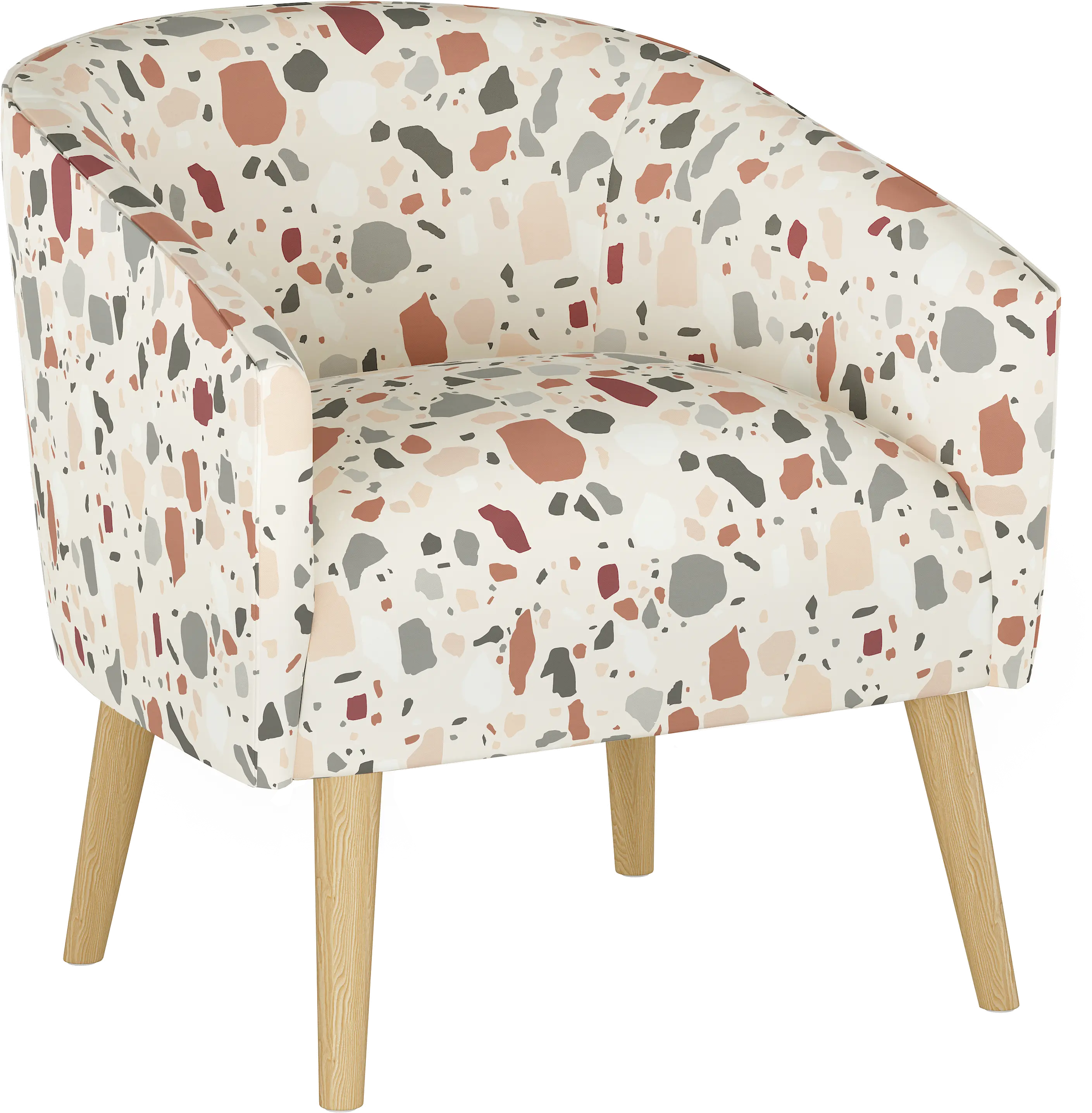 47-1NATTRZRST Terrazzo Rust Deco Accent Chair-7