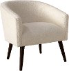 47-1SHPSNTR Modern Natural Faux Sheepskin Deco Accent Chair