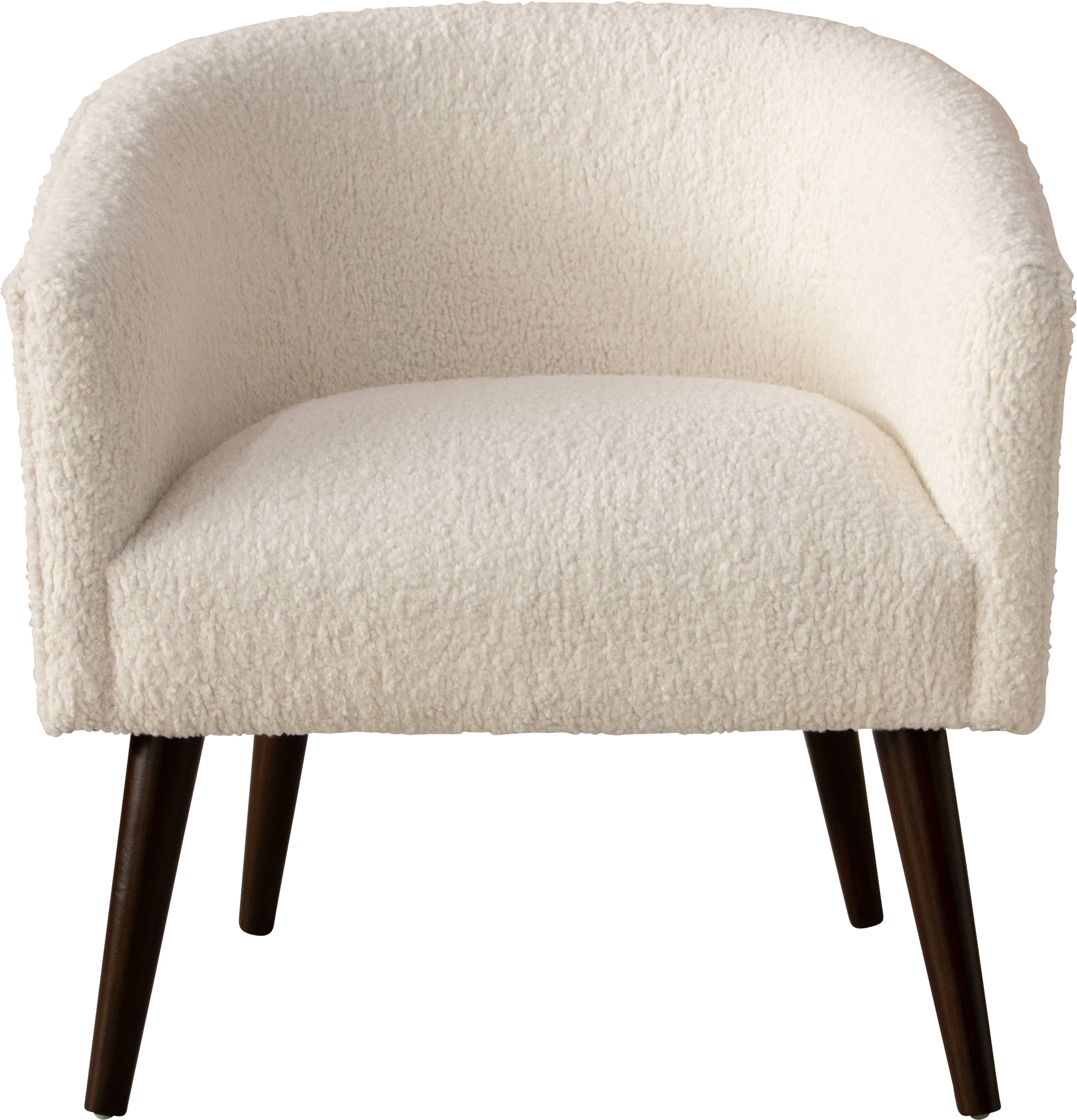 47-1SHPSNTR Modern Natural Faux Sheepskin Deco Accent Chair-2