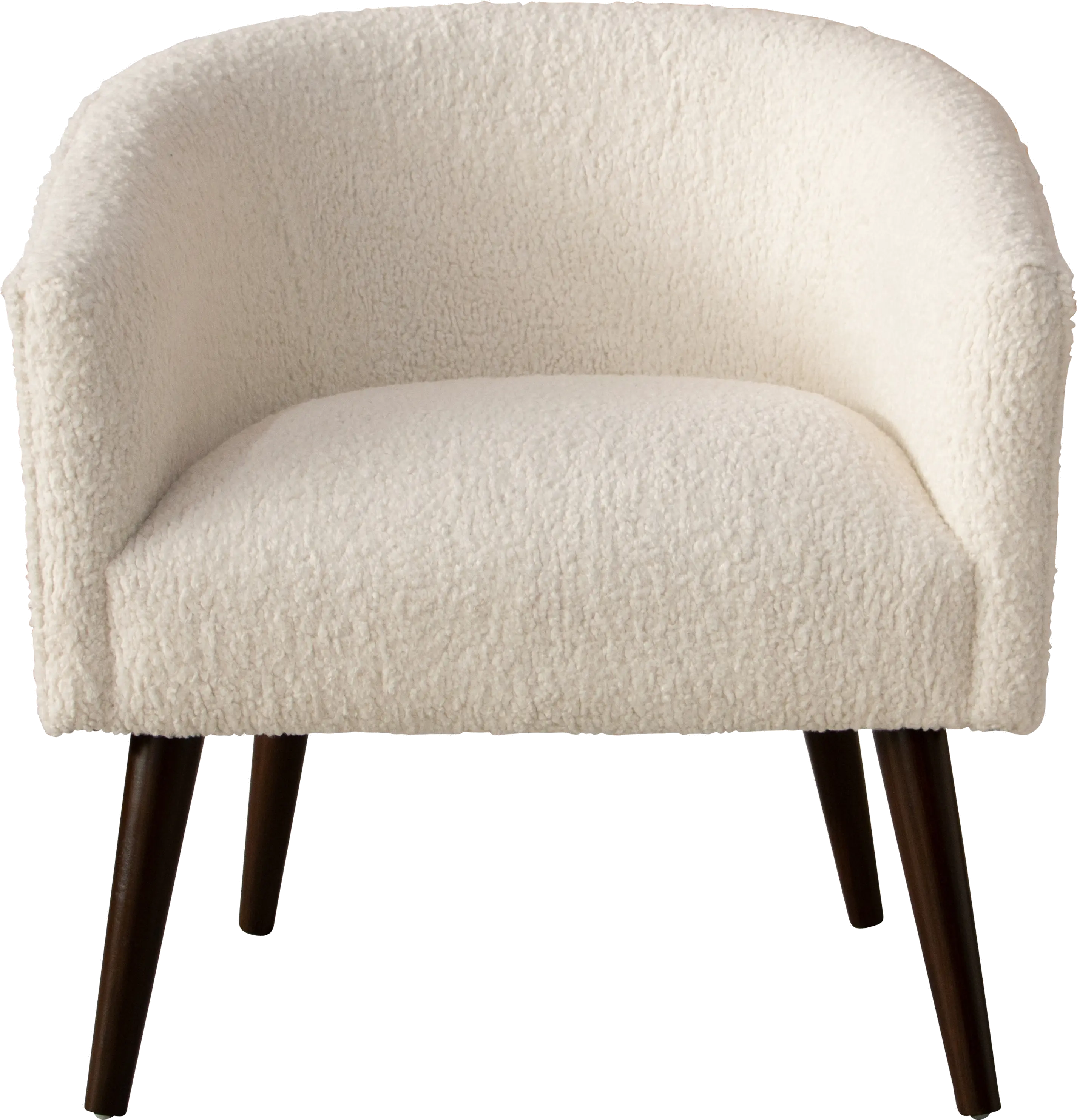 47-1SHPSNTR Natural Faux Sheepskin Deco Accent Chair-2