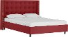 530NBPBD-BRLNNANTRD Wingback Linen Red Twin Upholstered Platform Bed