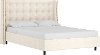 530NBPBD-BRLNNTLC Wingback Linen Off-White Twin Upholstered Platform Bed