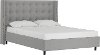 530NBPBD-PWLNNGR Wingback Linen Gray Twin Upholstered Platform Bed