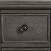 Traditional Gray 3 drawer Chairside Table - Modern Eclectic-5