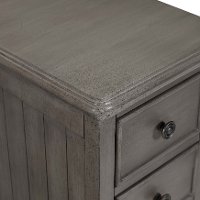 Traditional Gray 3 drawer Chairside Table - Modern Eclectic-6