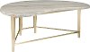 Organic Shaped Marble Top Coffee Table - Modern Eclectic
