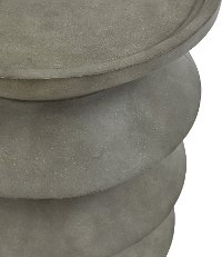 Modern Round Resin End Table - Modern Eclectic-2