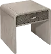 Clearance Gray Oak and Shagreen End Table - Modern Eclectic