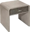 Gray Oak and Shagreen End Table - Modern Eclectic