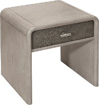 Gray Oak and Shagreen End Table - Modern Eclectic