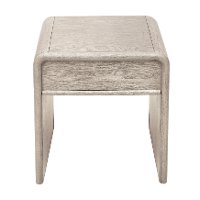 Gray Oak and Shagreen End Table - Modern Eclectic-4