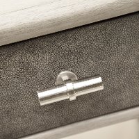 Gray Oak and Shagreen End Table - Modern Eclectic-5
