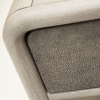 Gray Oak and Shagreen End Table - Modern Eclectic-6