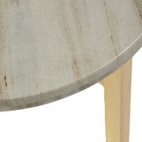 Marble and Gold Round End Table - Modern Eclectic-2