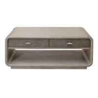 Gray Oak and Shagreen Coffee Table - Modern Eclectic