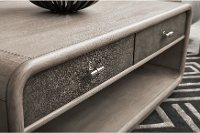 Gray Oak and Shagreen Coffee Table - Modern Eclectic-5