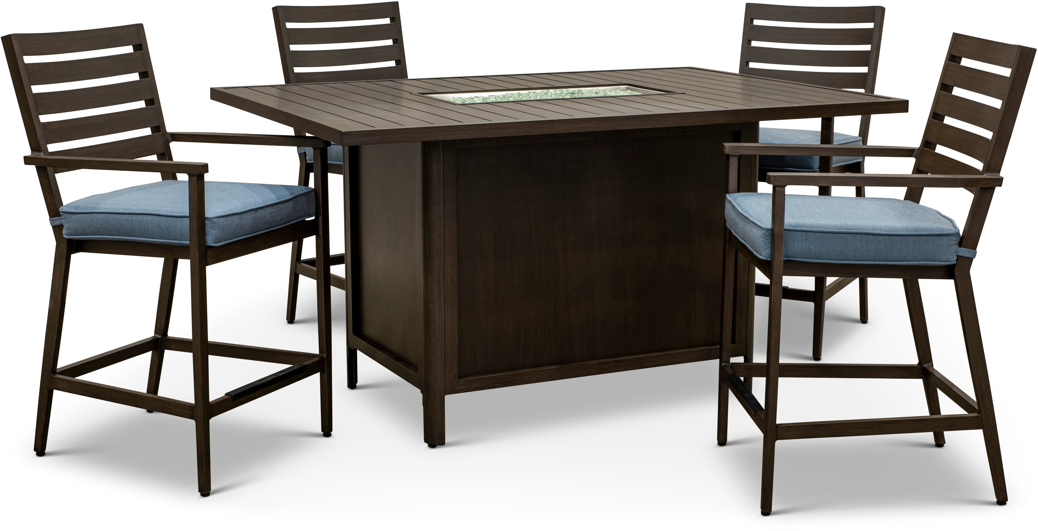 Adeline 5 Piece Patio Fire Counter Height Dining Set-1
