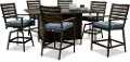 Adeline 7 Piece Patio Fire Pit Dining Table
