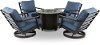 Denim 5 Piece Patio Fire Pit Set - Adeline