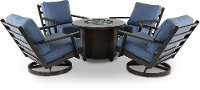 Denim 5 Piece Patio Fire Pit Set - Adeline