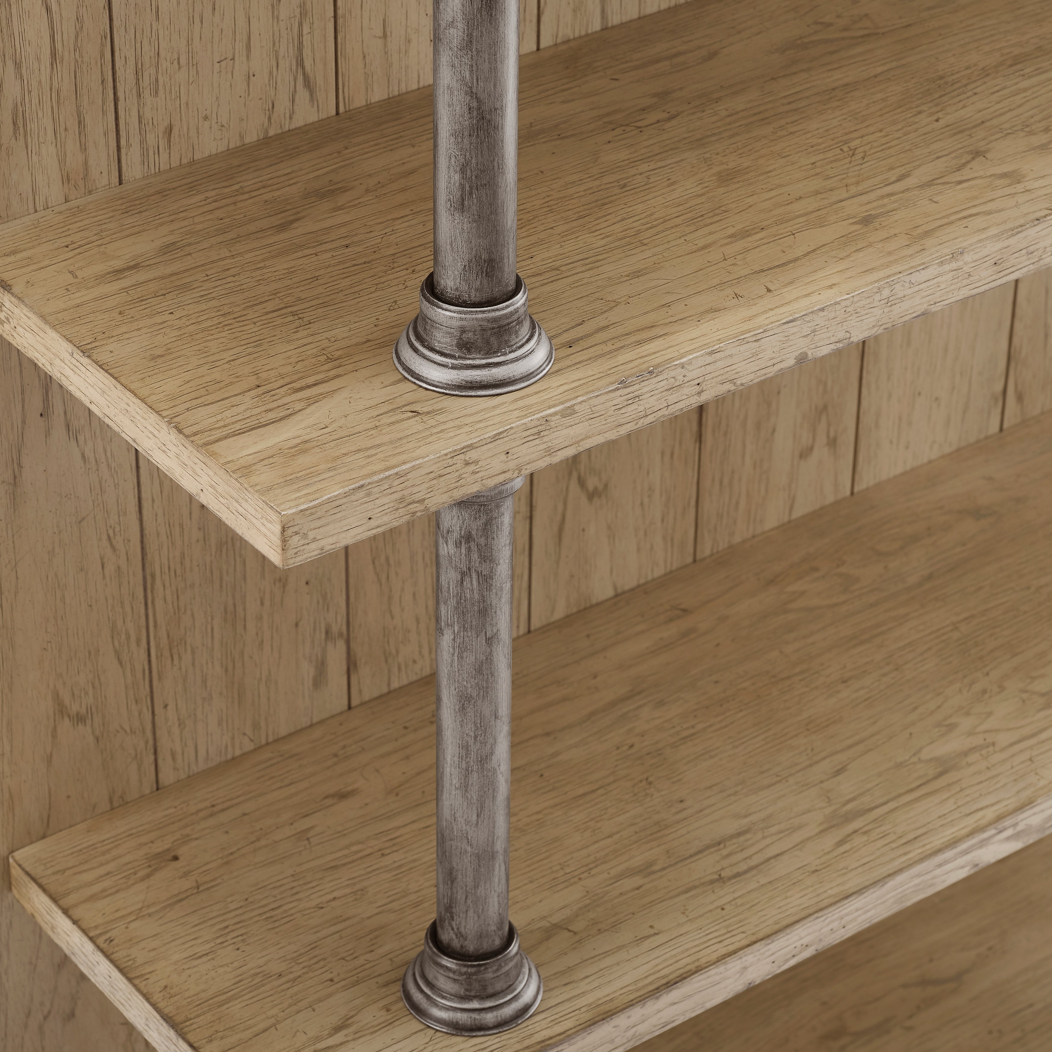Industrial Bookcase with Metal Pipes - Modern Eclectic-7