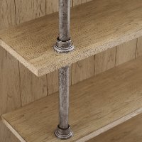 Industrial Bookcase with Metal Pipes - Modern Eclectic-7