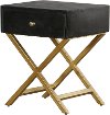 Black and Brass End Table - Modern Eclectic