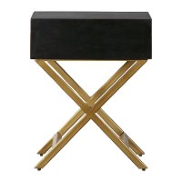 Black and Brass End Table - Modern Eclectic-5
