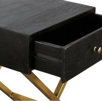 Black and Brass End Table - Modern Eclectic-6