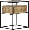 Industrial Iron Frame End Table - Modern Eclectic
