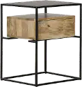 Industrial Iron Frame End Table - Modern Eclectic