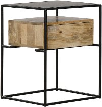 Industrial Iron Frame End Table - Modern Eclectic