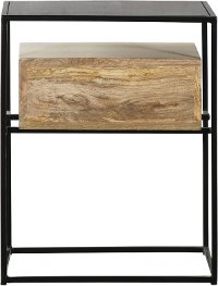 Industrial Iron Frame End Table - Modern Eclectic-3