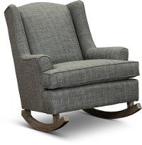 Plaid Gray Rocking Chair - Willow