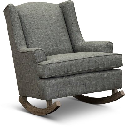 Plaid Gray Rocking Chair - Willow