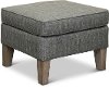 Plaid Gray Ottoman - Willow