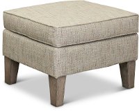 Linen Beige Ottoman - Willow