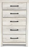 Rustic Whitewash Chest of Drawers - Sunrise Park