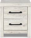 Rustic Whitewash Nightstand - Sunrise Park