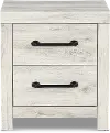 Rustic Whitewash Nightstand - Sunrise Park