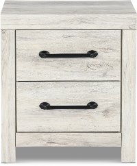 Rustic Whitewash Nightstand - Sunrise Park
