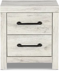 Rustic Whitewash Nightstand - Sunrise Park