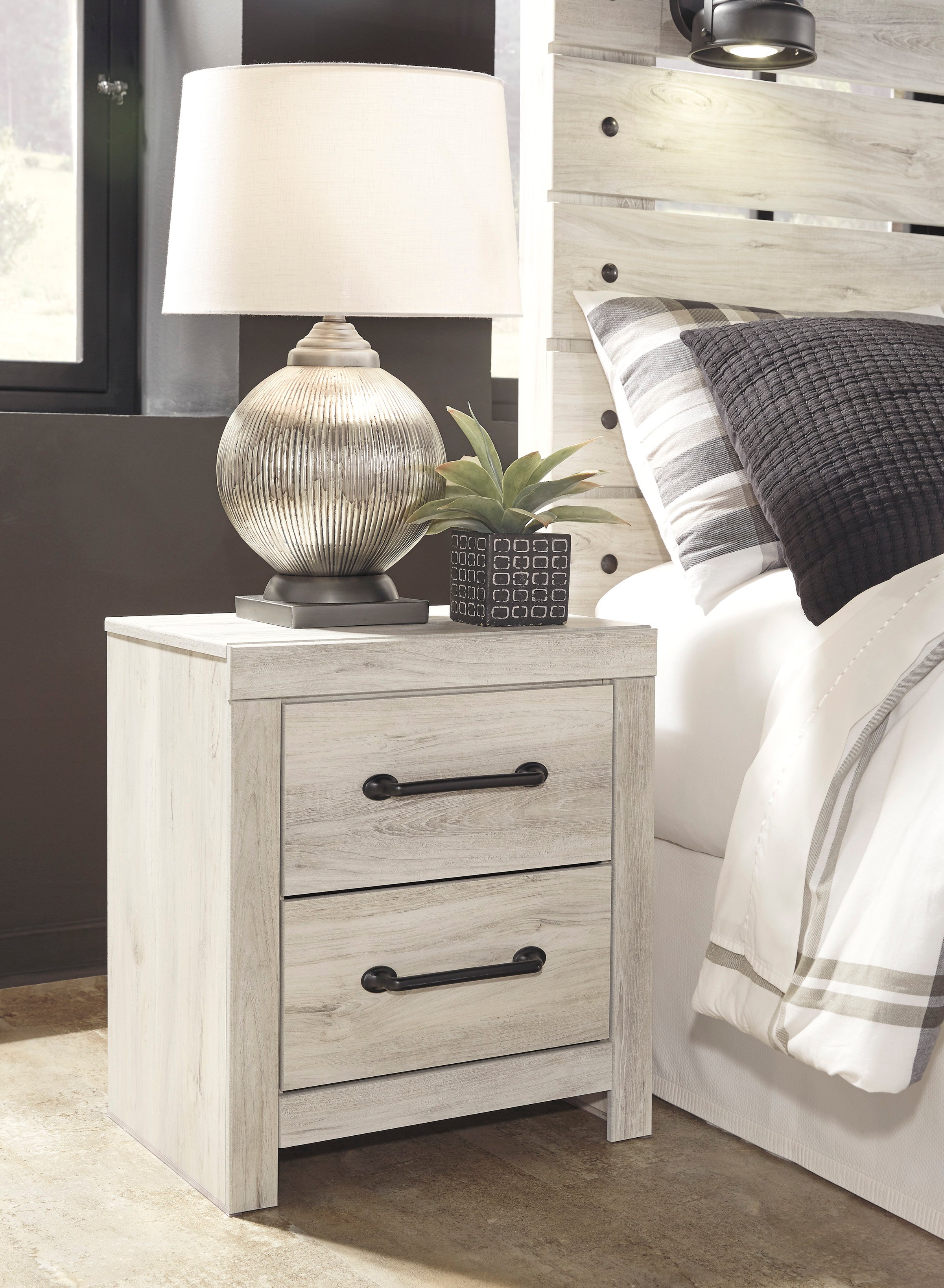 Rustic Whitewash Nightstand - Sunrise Park-2