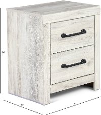 Rustic Whitewash Nightstand - Sunrise Park-4