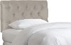 540TVLVLGHGR Tufted Velvet Light Gray Twin Upholstered Headboard