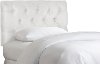 540TVLVWHT Tufted Velvet White Twin Upholstered Headboard