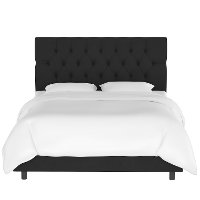 541BEDVLVBLC Tufted Velvet Black Full Upholstered Bed-6