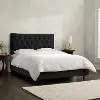 542BEDVLVBLC Tufted Velvet Black Queen Upholstered Bed - Skyline Furniture