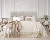 542QVLVLGHGR Tufted Velvet Gray Queen Upholstered Headboard